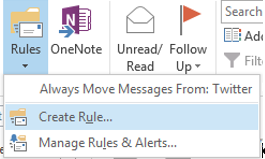 Create Rule menu item