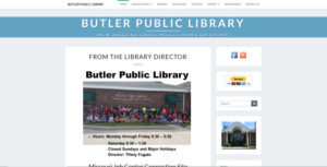 Butler Public Library website